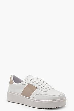 Boohoo Retro Style Platform Trainers