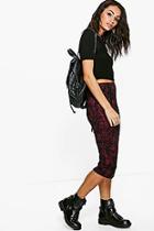 Boohoo Zahrah Marble Effect Mid Skirt