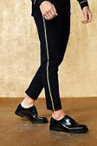 Boohoo Drawcord Tapered Fit Chino With Metallic Tape