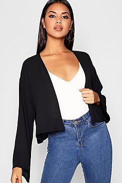 Boohoo Wide Sleeve Crop Kimono