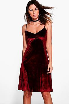Boohoo Karina Velvet Cami Dress