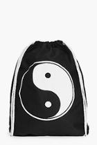 Boohoo Lyla 90's Ying Yang Print Drawstring Bag