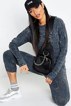 Boohoo Acid Wash Long Sleeve T-shirt