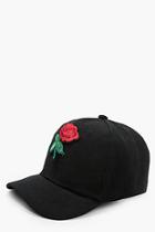 Boohoo Lauren Rose Embroidered Baseball Cap