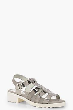Boohoo Emma Cleated Fisherman Sandals