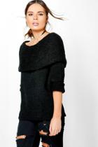 Boohoo Alice Bardot Jumper Black