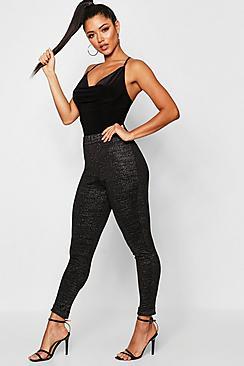 Boohoo Metallic Skinny Trousers