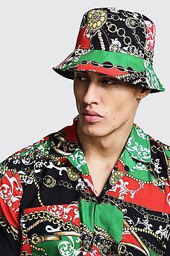 Boohoo Chain Print Bucket Hat