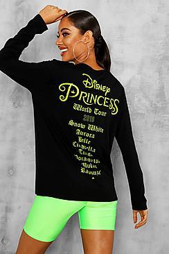 Boohoo Disney Licence Print Long Sleeve Tee