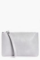 Boohoo Maria Zip Top Handstrap Clutch Bag