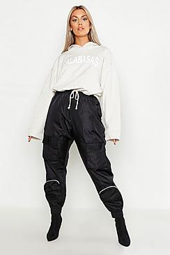 Boohoo Plus Pocket Detail Shell Jogger