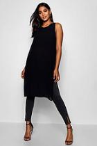 Boohoo Longline Tunic Blouse