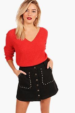 Boohoo Georgia V-neck Jumper