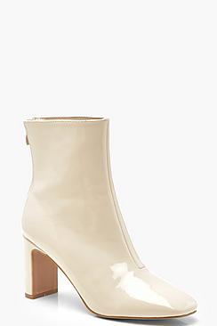 Boohoo Patent Ankle Shoe Boots