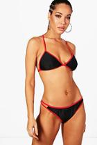 Boohoo Azores Cross Stich Triangle Bikini