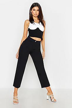 Boohoo The Tailored Slouchy Cropped Trouser