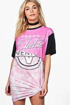 Boohoo Esme 80's Spliced T-shirt Dress