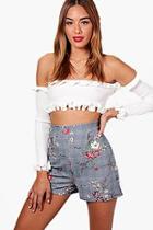 Boohoo Bess Prince Of Wales Check Short
