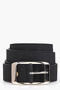 Boohoo Harriet Suedette Chunky Boyfriend Belt