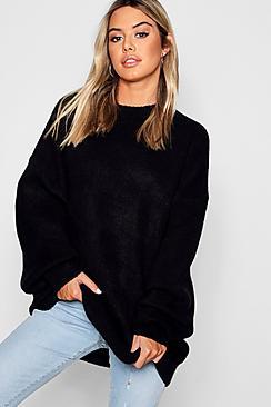 Boohoo Petite Oversized Balloon Sleeve Boyfriend Jumper