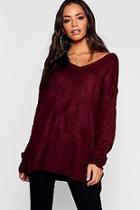 Boohoo Jumper With V Neck Detail Front And Back