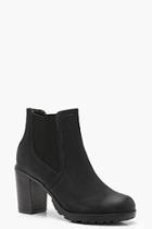 Boohoo Emily Block Heel Chelsea Boot