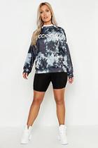 Boohoo Plus Tie Dye Oversized Sweat