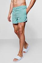 Boohoo Pale Green Runner Swim Short