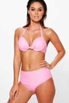 Boohoo Ibiza Mix And Match Underwired Top Pink