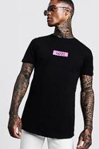 Boohoo Neon Man Box T-shirt With Curve Hem