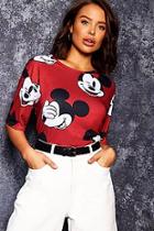 Boohoo Disney Mickey Repeat Print Tee