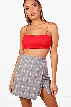 Boohoo Ella Wrap Mini Skirt