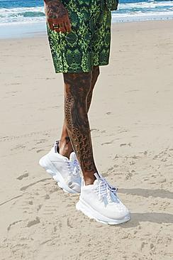 Boohoo Neon Snake Print Short