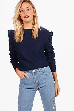 Boohoo Anna Frill Shoulder Jumper