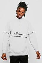 Boohoo Man Signature Track Top With Contrast Piping