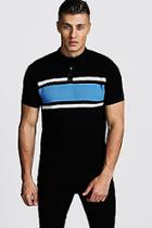 Boohoo Knitted Polo With Colour Block