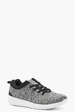 Boohoo Sophie Jersey Look Sports Trainer