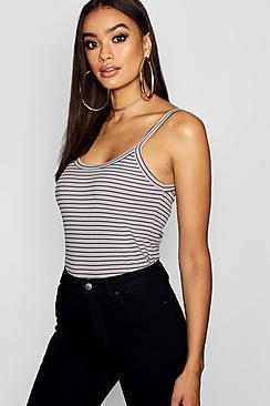 Boohoo Stripe Rib Vest