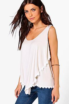 Boohoo Brooke Frill Layer Top