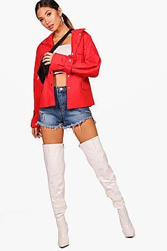 Boohoo Becky Belted Utility Jacket