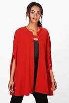 Boohoo Rebecca Button Front Cape