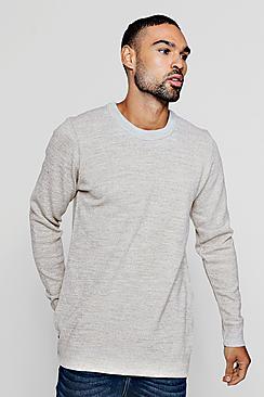 Boohoo Marl Yarn Knitted Crew Neck Jumper