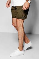 Boohoo Peached Mid Length Chino Shorts