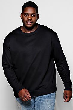 Boohoo Big And Tall Basic Crew Neck Sweatshirt
