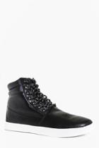 Boohoo Pu Boots With Contrast Soles Black