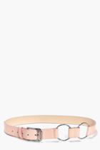 Boohoo Natasha Rings Boyfriend Belt Blush