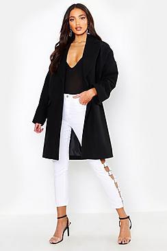 Boohoo Wool Look Boyfriend Coat