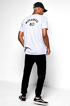 Boohoo Grey Muhammad Ali Back Print T-shirt