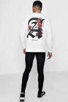 Boohoo Long Sleeve Rose Letter Print T-shirt
