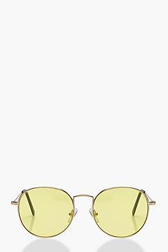 Boohoo Jenna Pastel Lens Retro Sunglasses